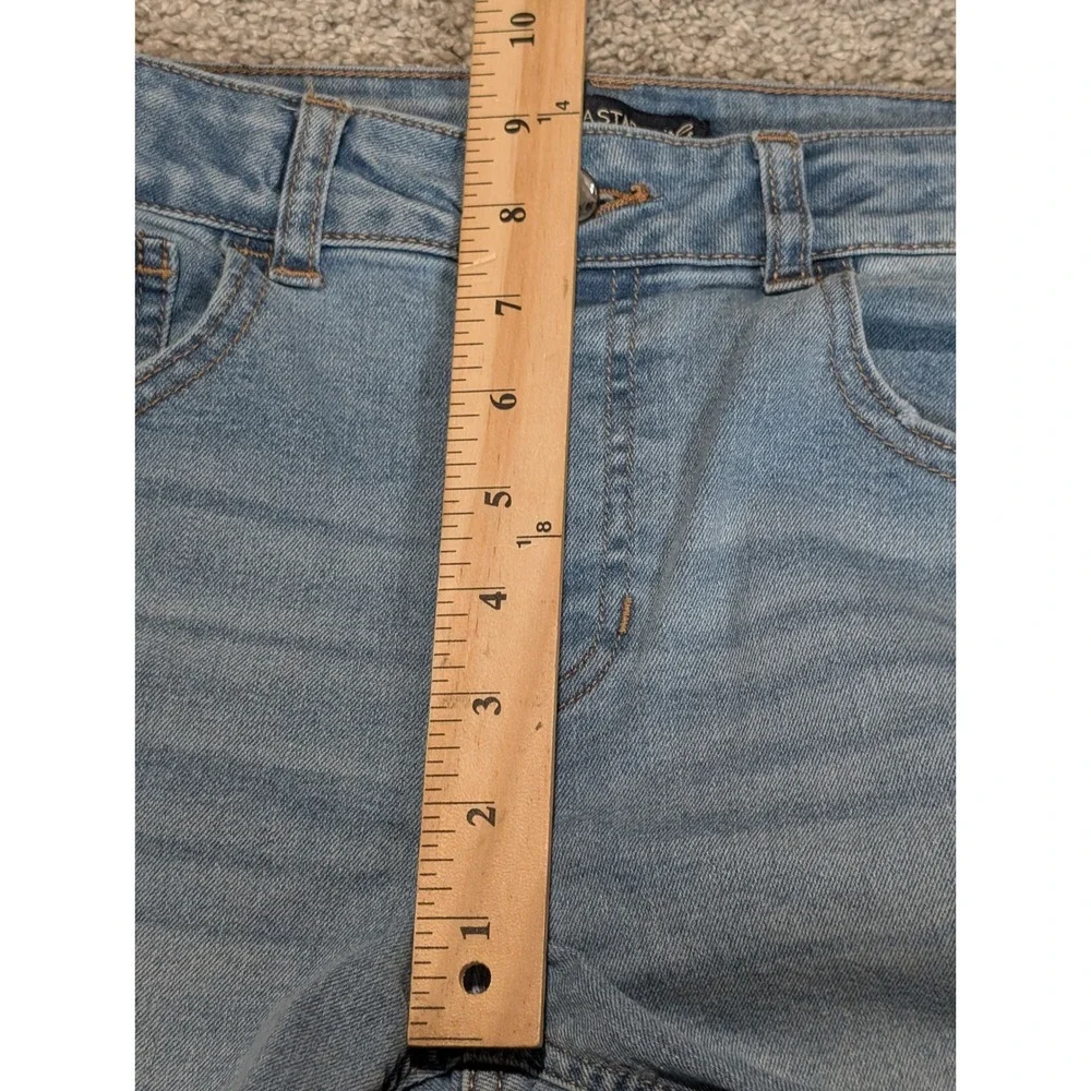 Vanilla Star Jeans Girls 14 Blue Flare Rhinestone Embellished Light Wash Denim